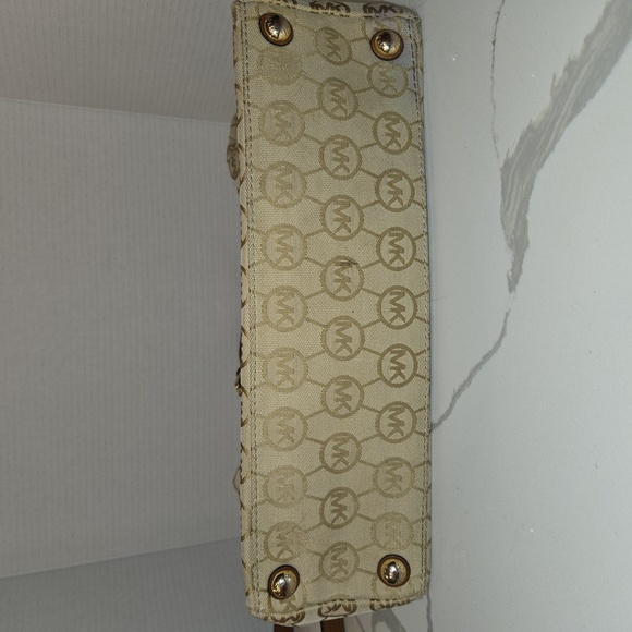 Michael Kors Calista Monogrammed Logo MK Handbag Crossbody Bag Brown - Picture 9 of 15